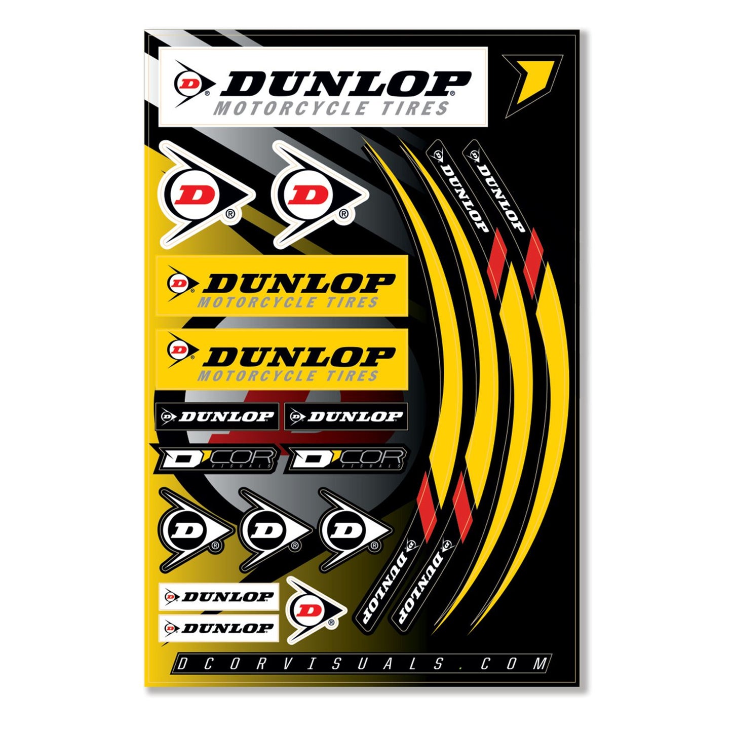 D'Cor Decal Sheet 12 Mil Dunlop Decal Sheet 12 Mil Dunlop [MPN: 40-90-117]_135864