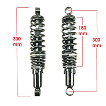 2FastMoto Shock Absorbers - 300mm Black Body Double Spring Eye-to-Eye No Shroud 06-36086B_630725