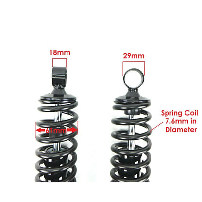 2FastMoto Shock Absorbers - 300mm Black Body Double Spring Eye-to-Eye No Shroud 06-36086B_630726
