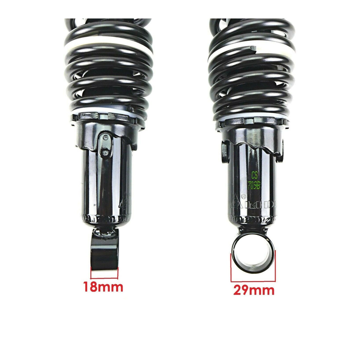 2FastMoto Shock Absorbers - 300mm Black Body Double Spring Eye-to-Eye No Shroud 06-36086B_630727