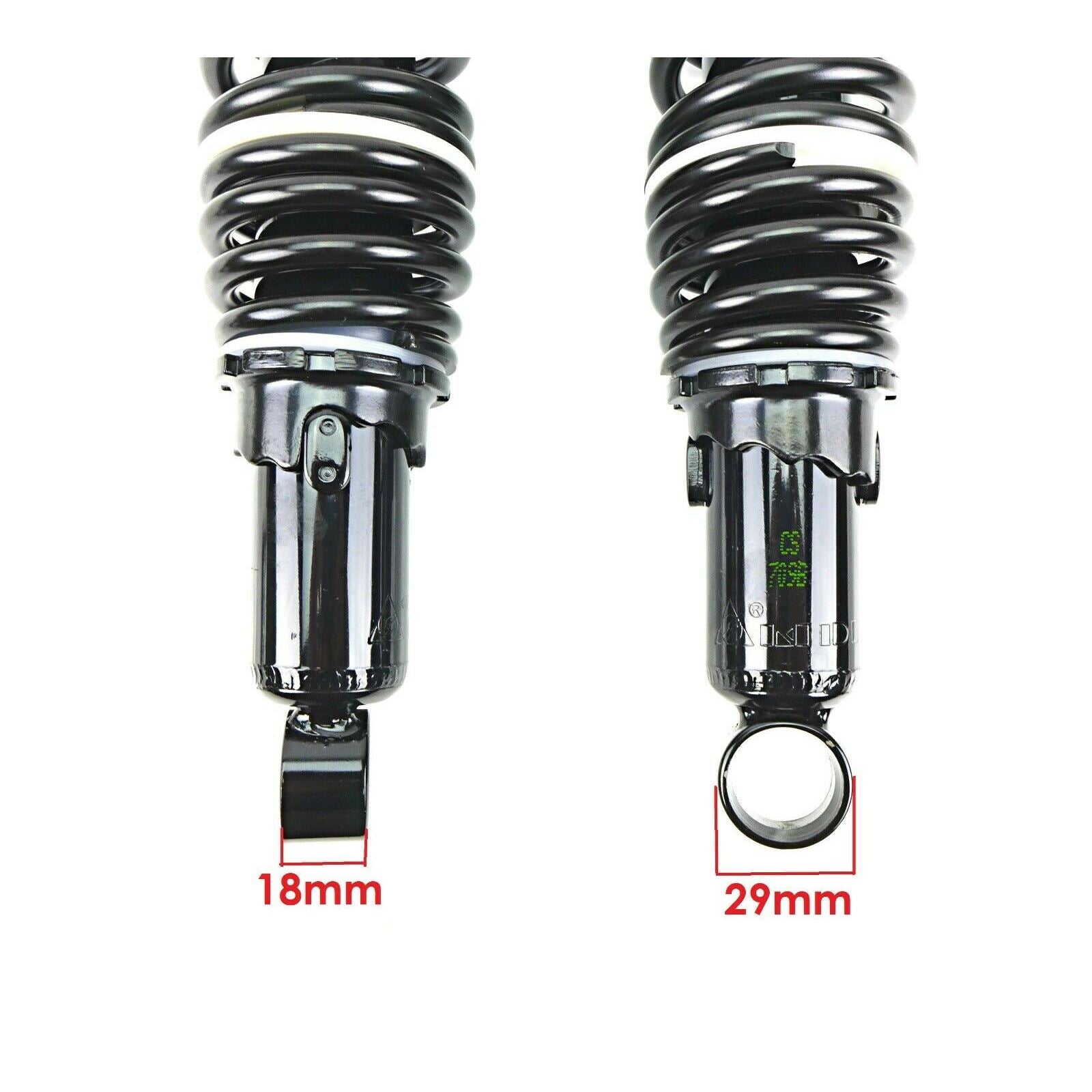 2FastMoto Shock Absorbers - 300mm Black Body Double Spring Eye-to-Eye No Shroud 06-36086B_630727