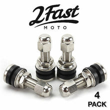 2FastMoto Replacement Chrome Tubeless Straight Valve Stem Metal 4/Pack 151402x4_636754