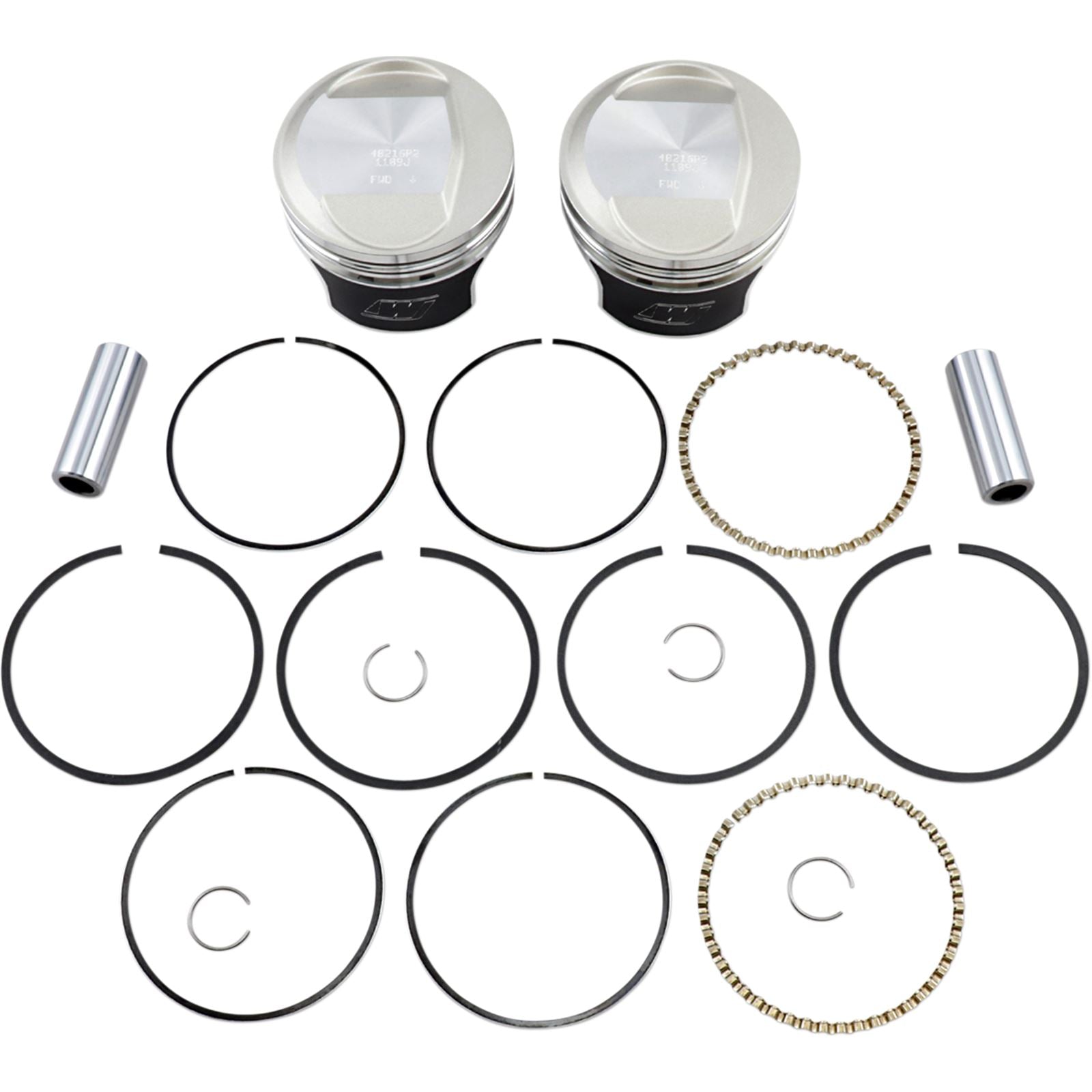 Wiseco - Powersports Tracker Piston Kit EVO Dome Big Twin 1340 10:1 +.020 K0216P2_494637