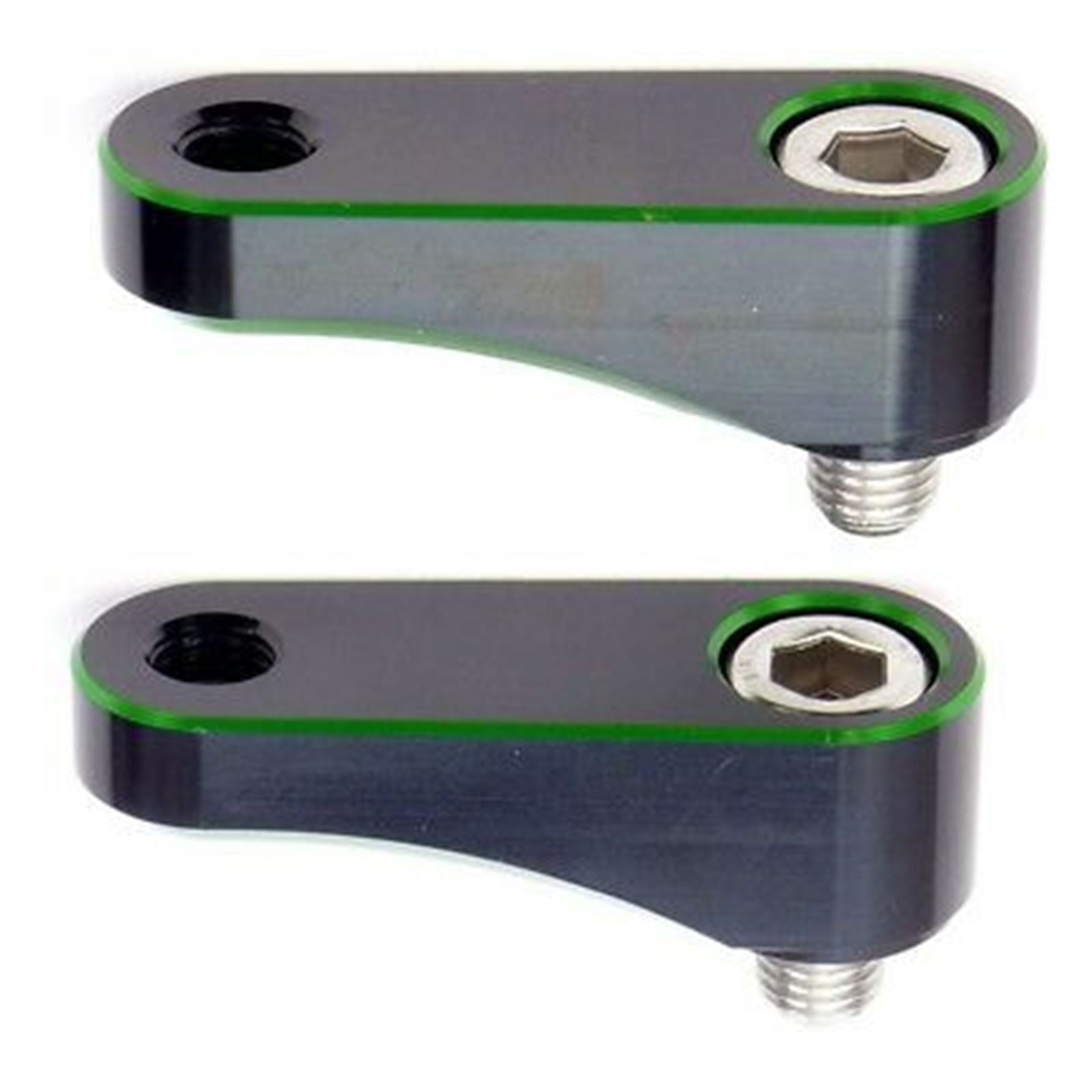 2FastMoto Pair 10mm Green Mirror Riser Extender Universal Fit  Motorcycle  12-2245gr_629622