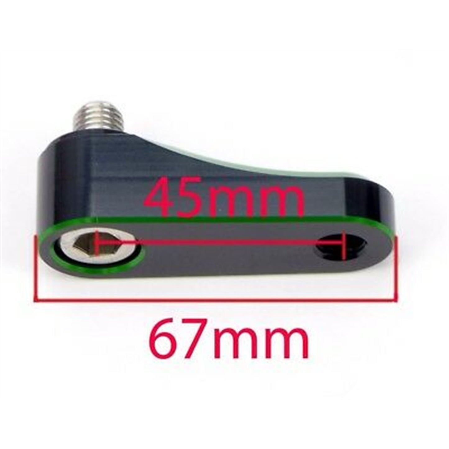 2FastMoto Pair 10mm Green Mirror Riser Extender Universal Fit  Motorcycle  12-2245gr_629621