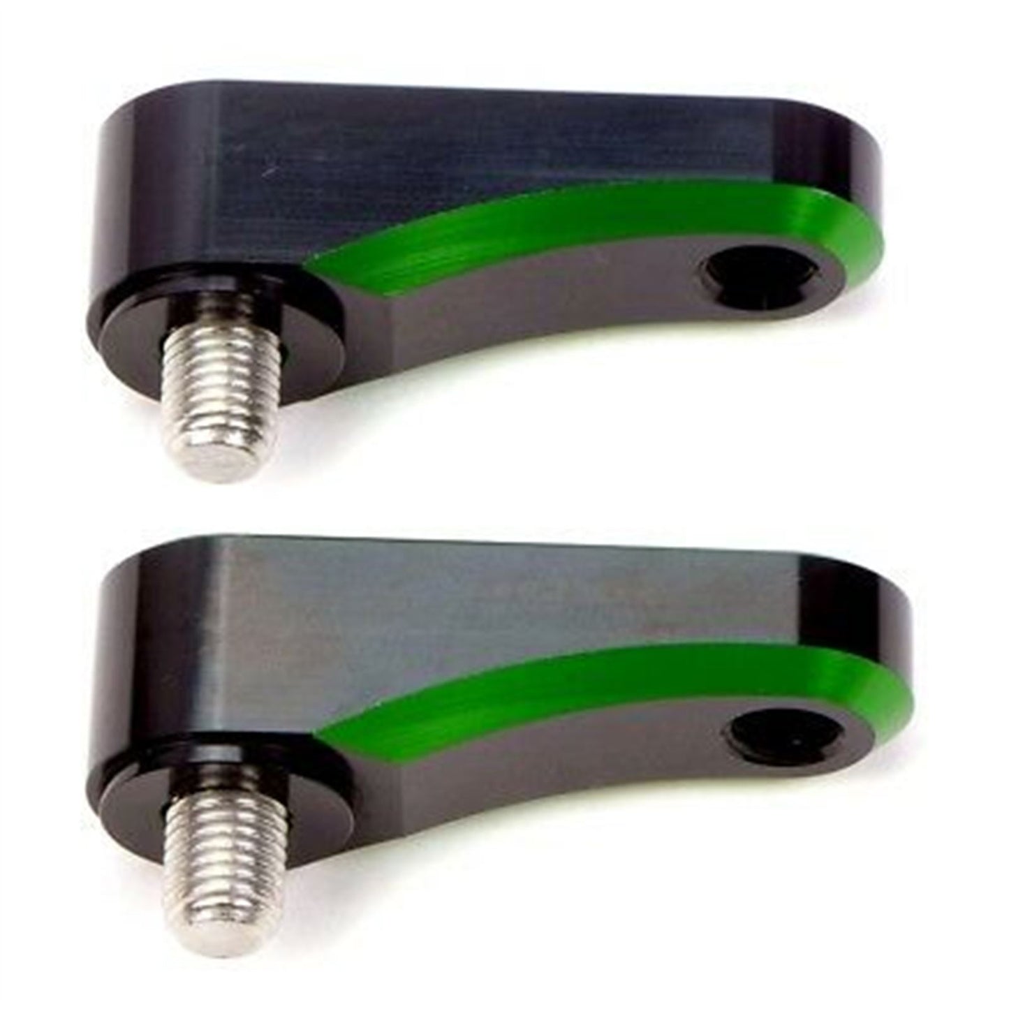 2FastMoto Pair 10mm Green Mirror Riser Extender Universal Fit  Motorcycle  12-2245gr_629620