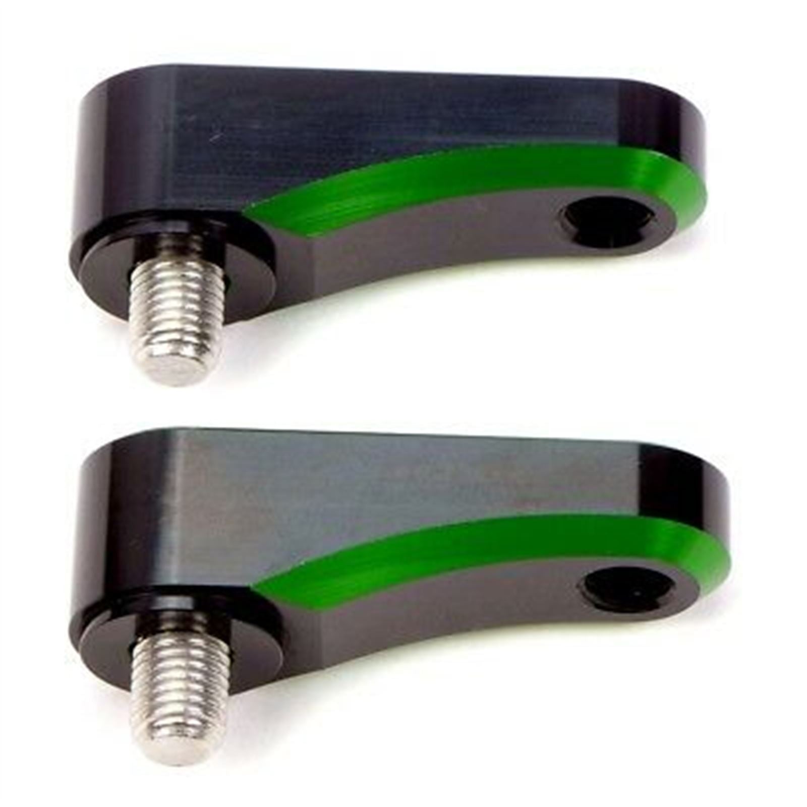 2FastMoto Pair 10mm Green Mirror Riser Extender Universal Fit  Motorcycle  12-2245gr_629620