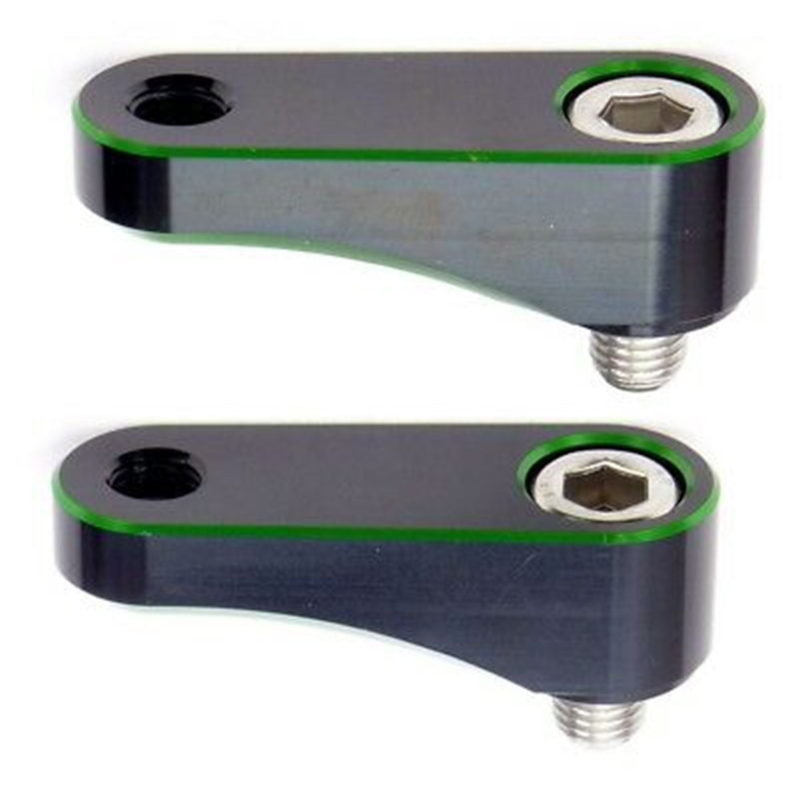 2FastMoto Pair 10mm Green Mirror Riser Extender Universal Fit  Motorcycle  12-2245gr_629618