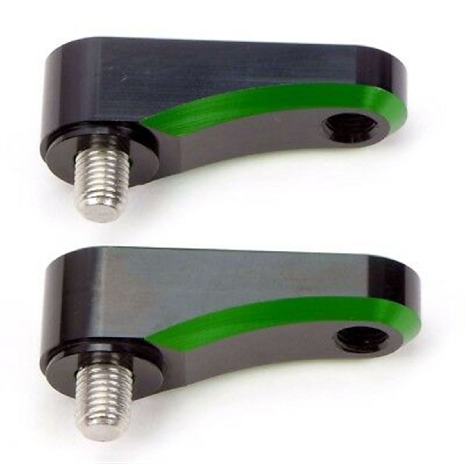 2FastMoto Pair 10mm Green Mirror Riser Extender Universal Fit  Motorcycle  12-2245gr_629616