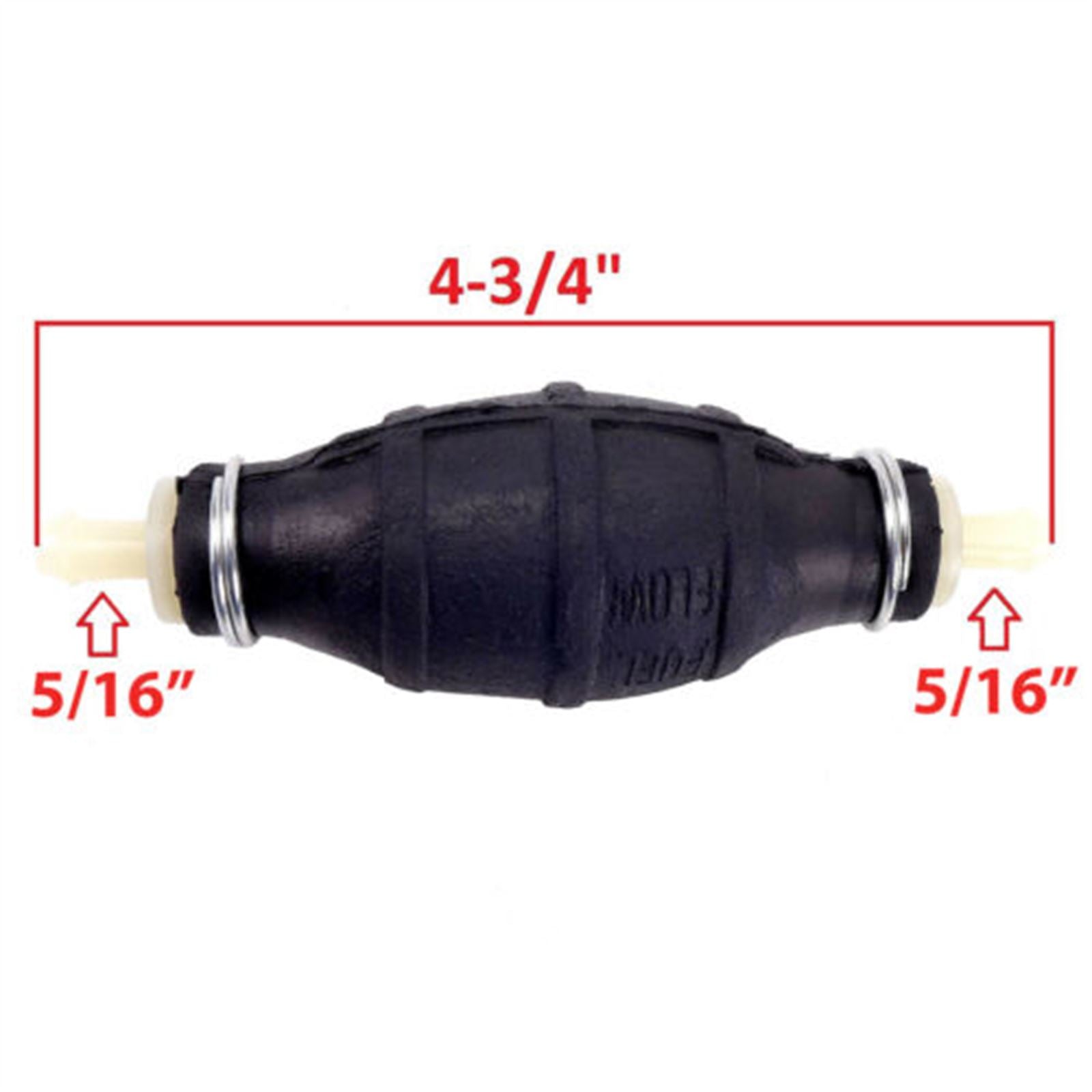 2FastMoto In-Line Fuel Primer Bulb Assembly 1/4" to 5/16" Diameter Fuel Line k07-238_629746