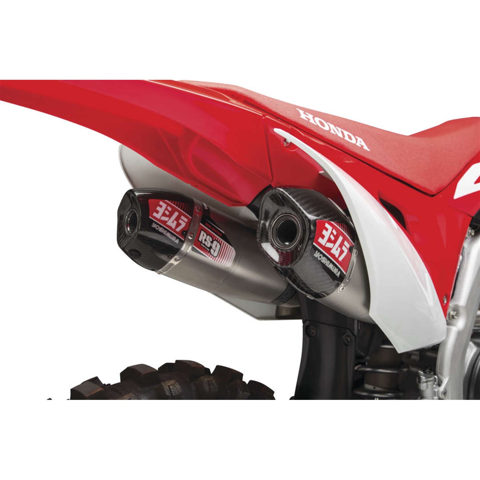 Yoshimura RS-9T Header/Canister/End Cap Exhaust Dual System SS-AL-CF 225840R520_987245