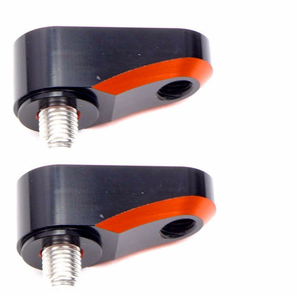 2FastMoto Pair Of 10mm Orange Universal Rear View Mirror Riser Extenders 12-22460O_636981