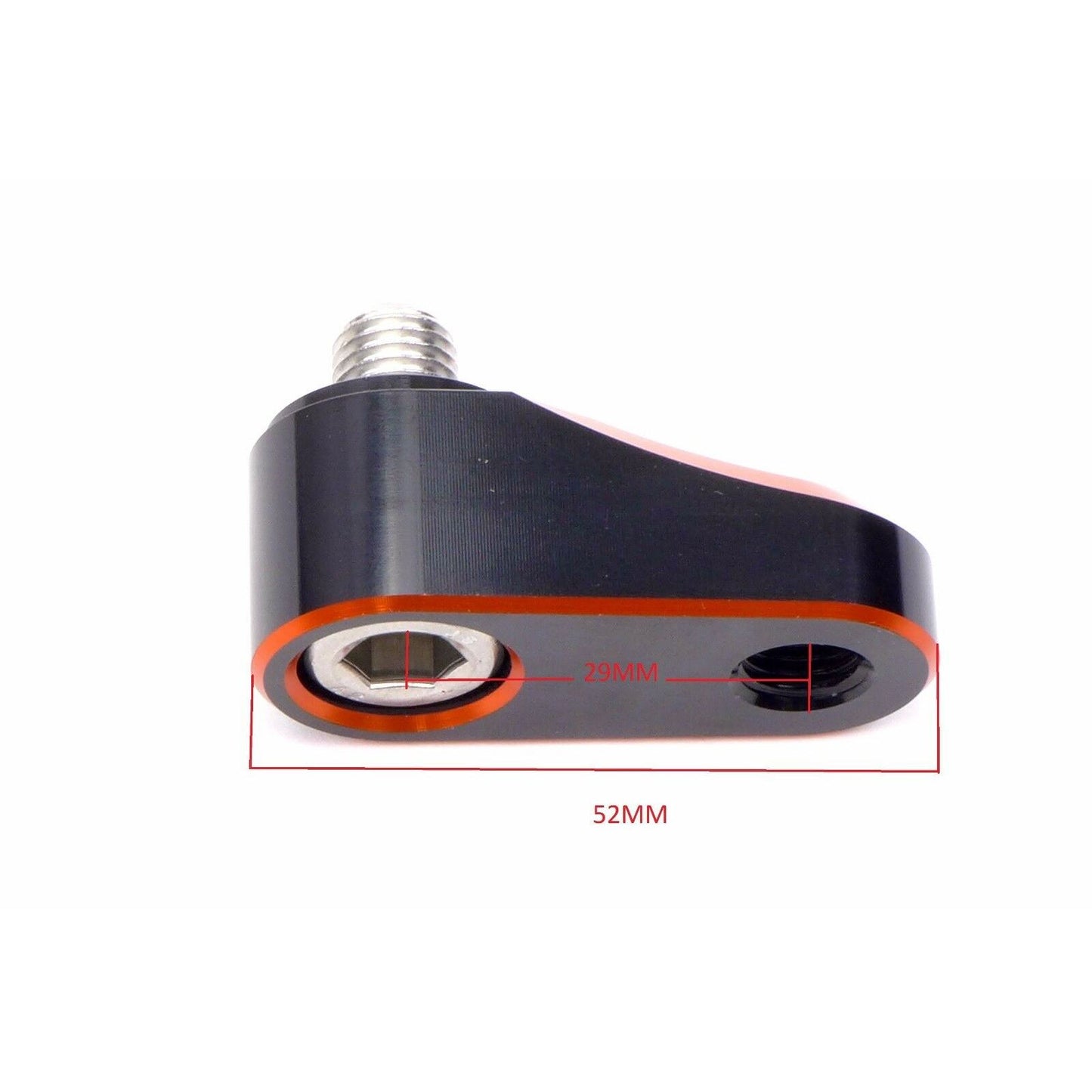 2FastMoto Pair Of 10mm Orange Universal Rear View Mirror Riser Extenders 12-22460O_636988