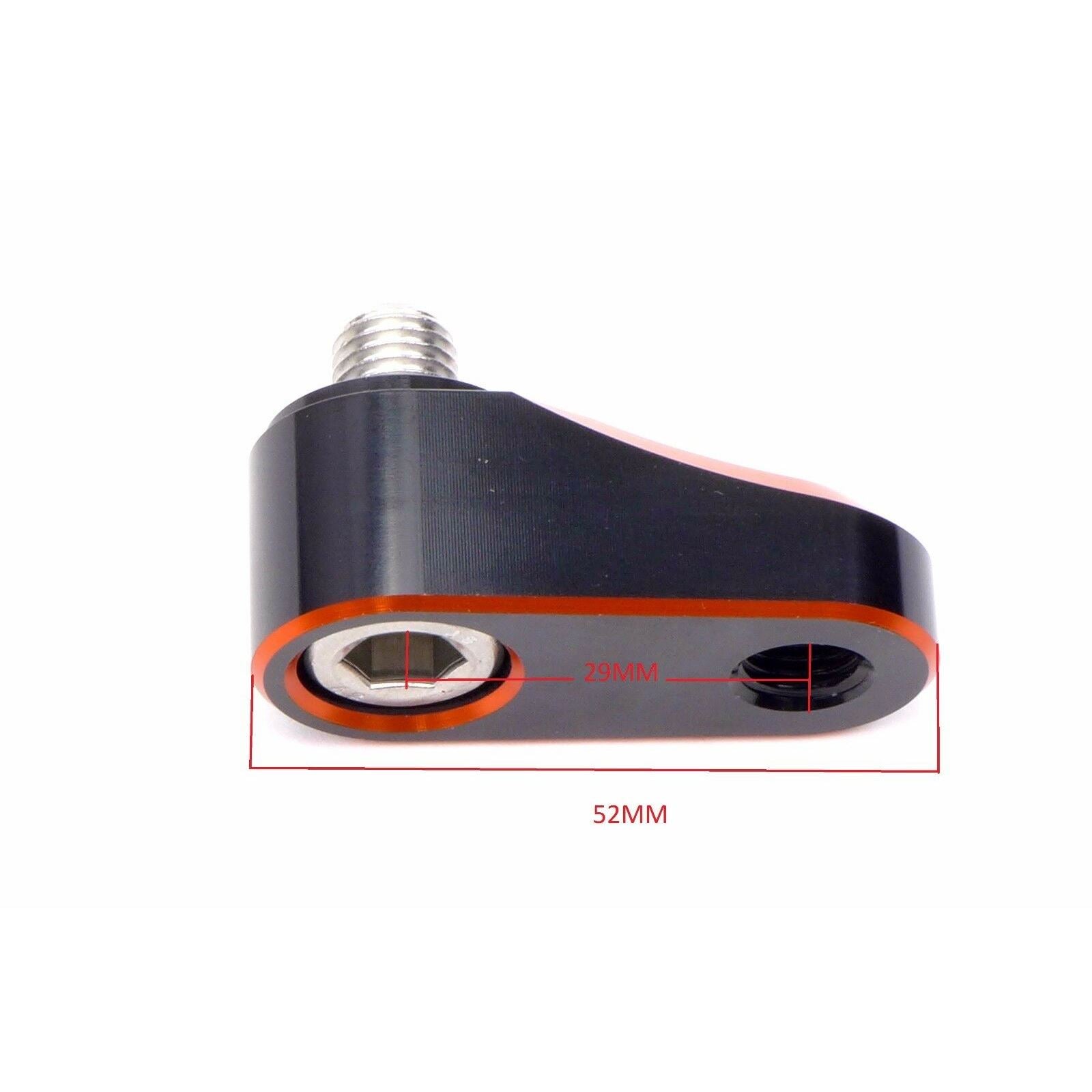 2FastMoto Pair Of 10mm Orange Universal Rear View Mirror Riser Extenders 12-22460O_636988