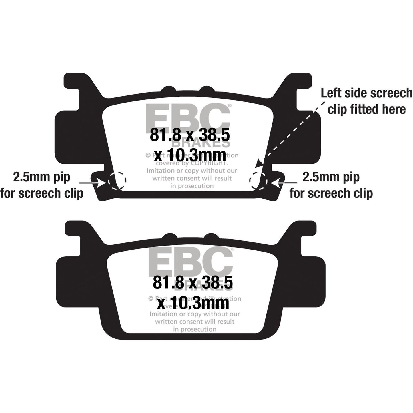EBC Brakes Sintered Metal Brake Pads - FA703SV FA703SV_725693