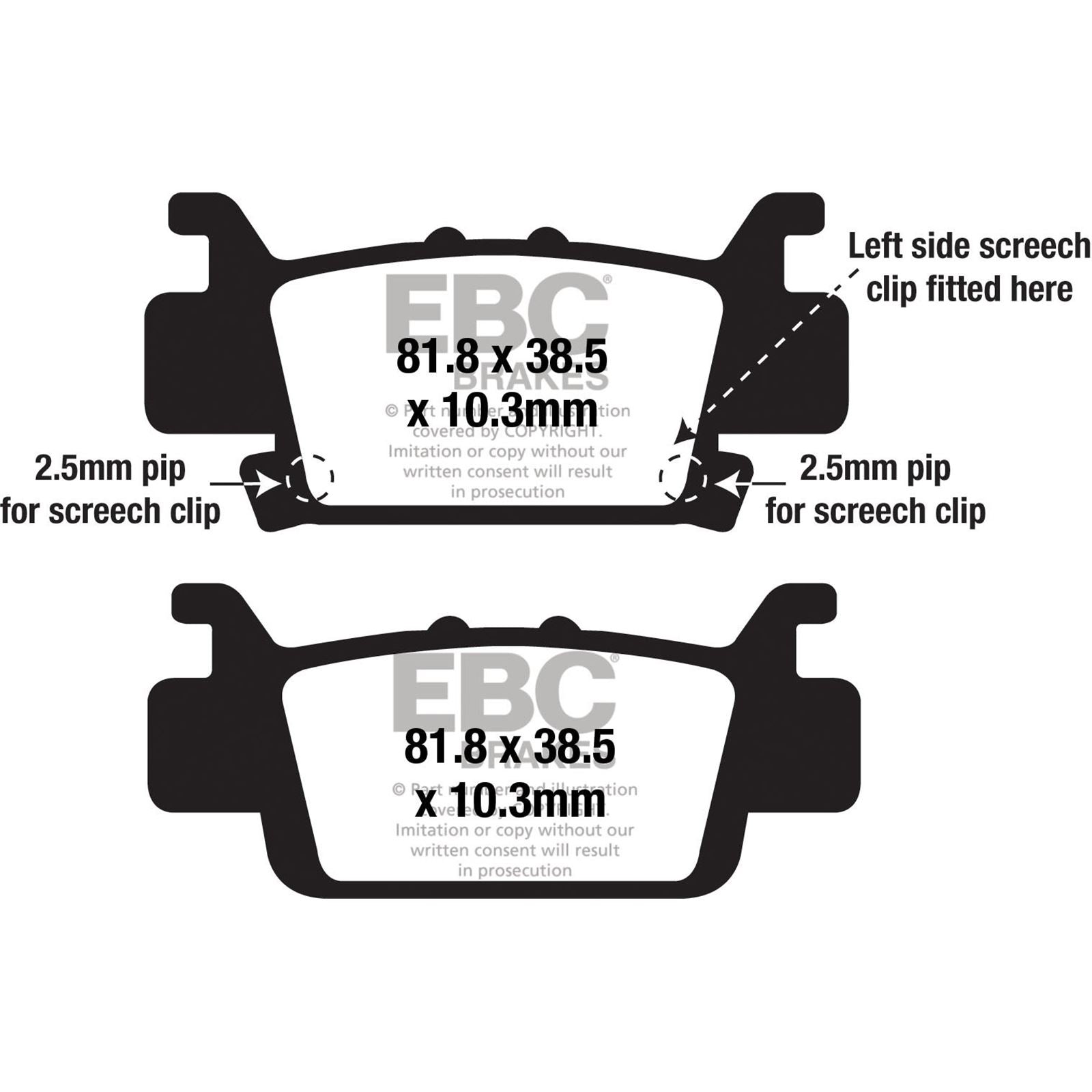 EBC Brakes Sintered Metal Brake Pads - FA703SV FA703SV_725693