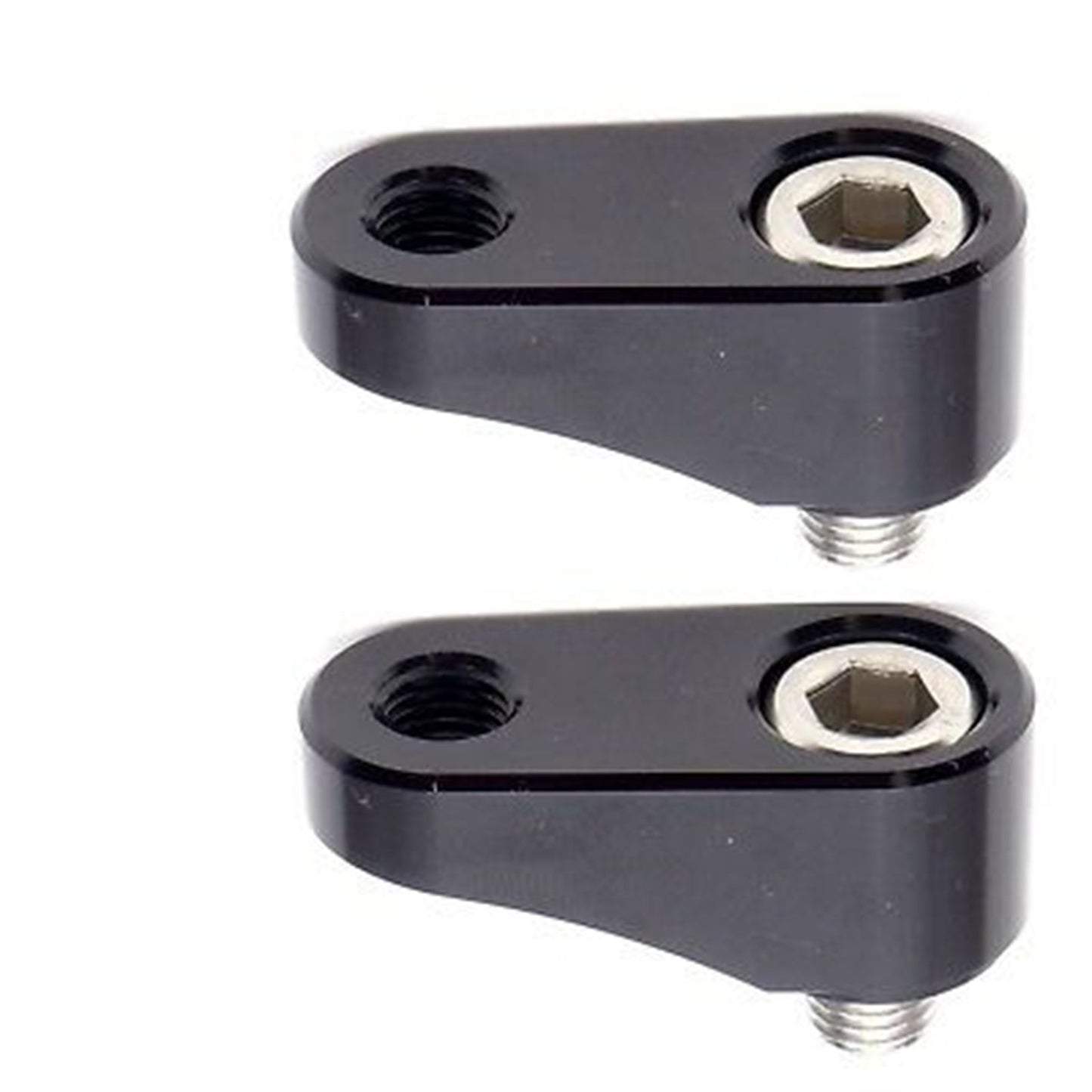 2FastMoto Pair Universal Motorcycle Mirror Extenders Adapters 10mm Holder Black 12-2246Bx2_634410