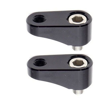2FastMoto Pair Universal Motorcycle Mirror Extenders Adapters 10mm Holder Black 12-2246Bx2_634410