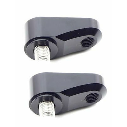 2FastMoto Pair Universal Motorcycle Mirror Extenders Adapters 10mm Holder Black 12-2246Bx2_634408