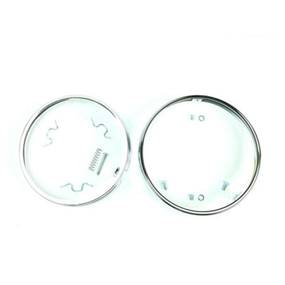 2FastMoto 5-3/4" 12V Side Mount Black Headlight and Chrome Trim Ring Set 41-10095_633894