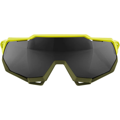 100% Speedtrap Sunglasses - Yellow - Black Mirror Lens 61023-004-61_317537
