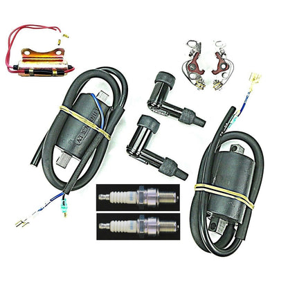 2FastMoto Tune Up Kit Coils Caps Points Condenser Plugs for Honda '68-'77 30500-312-007_670993