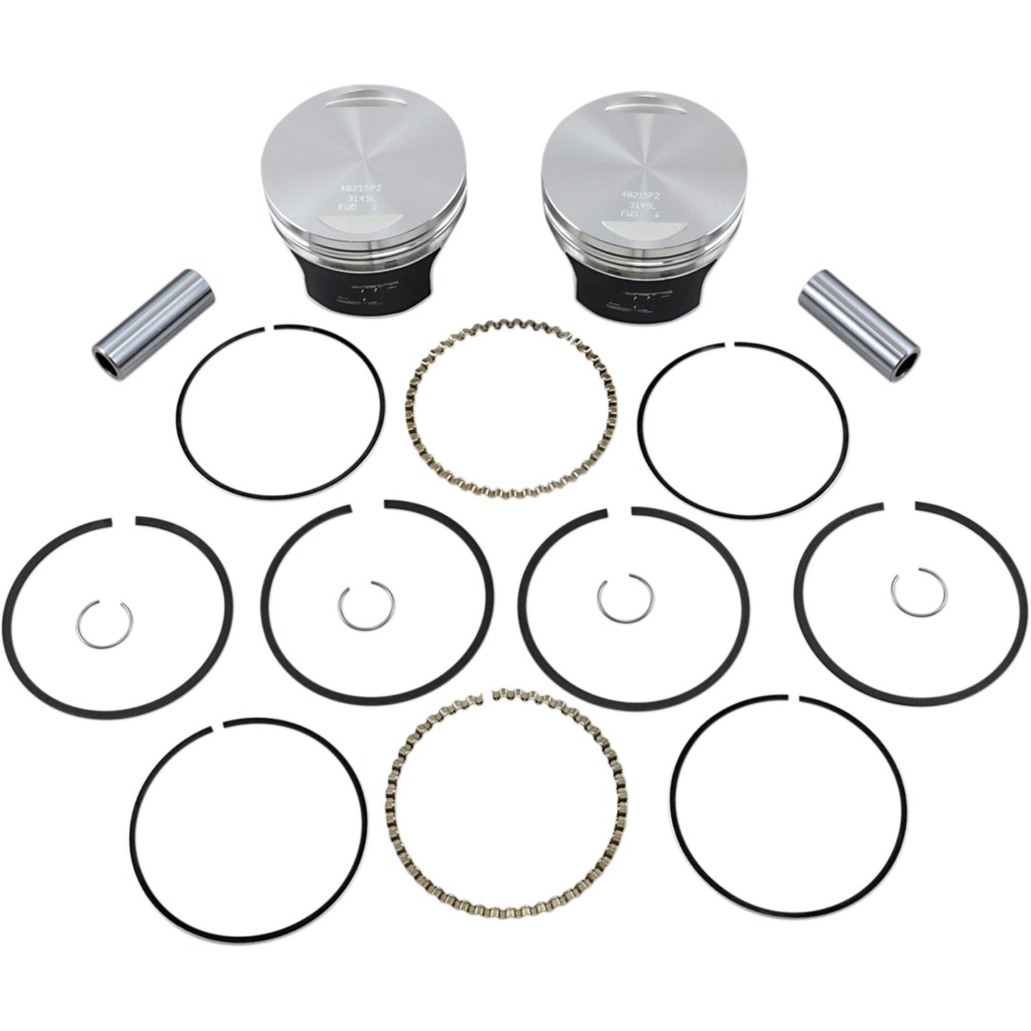 Wiseco - Powersports Tracker Piston Kit EVO Flat Big Twin 1340 8.5:1 +.020 K0215P2_494632