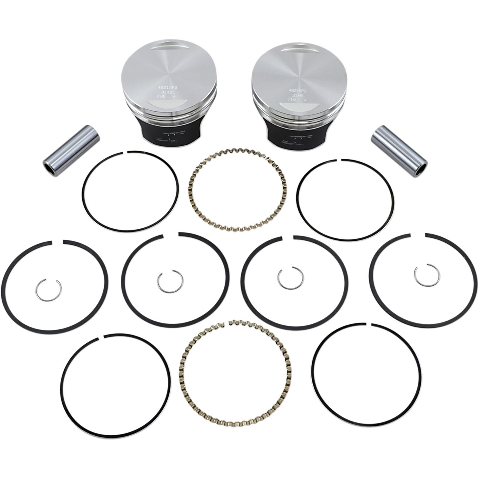 Wiseco - Powersports Tracker Piston Kit EVO Flat Big Twin 1340 8.5:1 +.020 K0215P2_494632