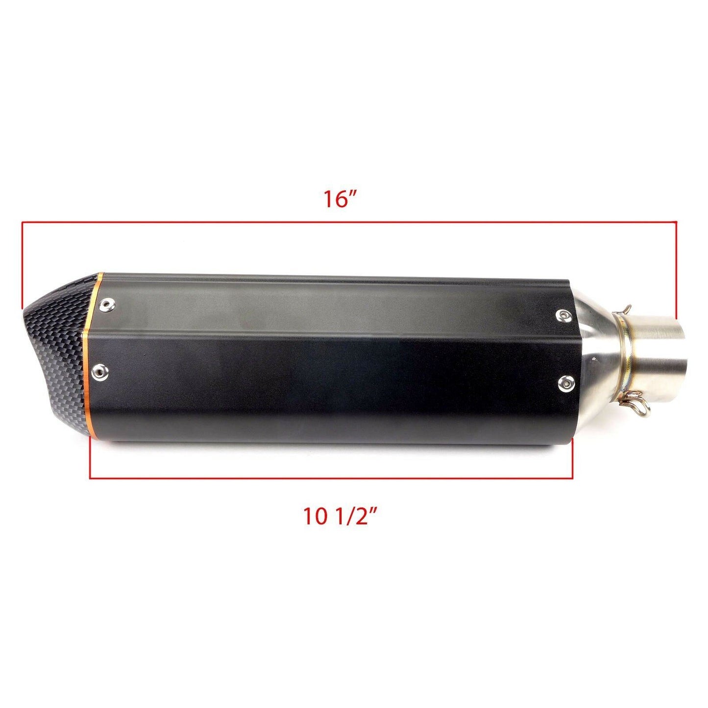 2FastMoto Motorcycle Slip-On Performance Exhaust Muffler - Black 1111_632547