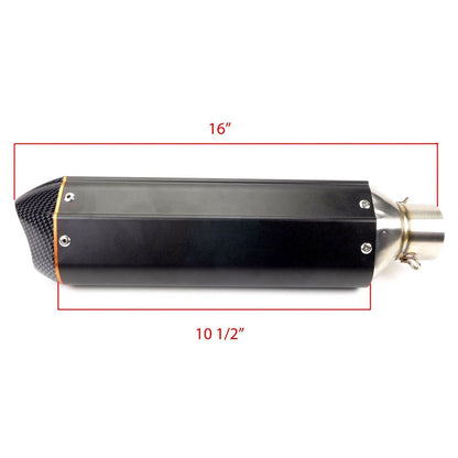 2FastMoto Motorcycle Slip-On Performance Exhaust Muffler - Black 1111_632547