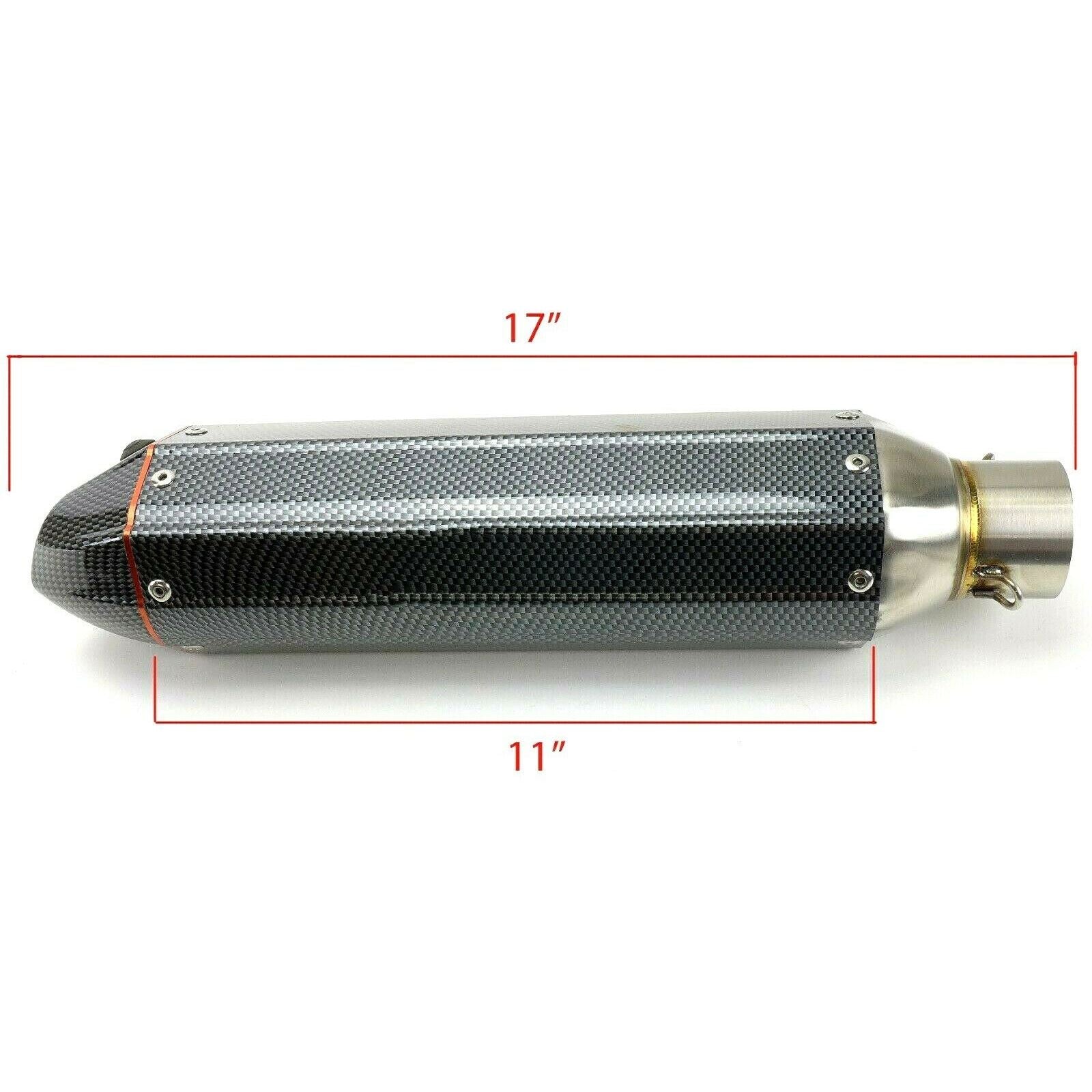 2FastMoto Slip-On Exhaust Muffler Carbon Fiber Look For Honda Kawasaki Suzuki 1112_662436