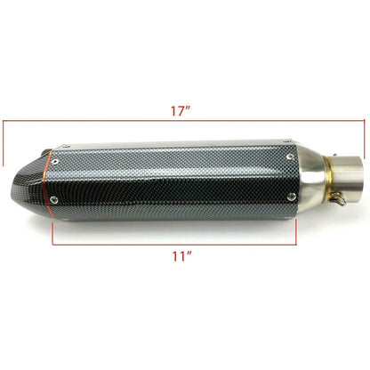 2FastMoto Slip-On Exhaust Muffler Carbon Fiber Look For Honda Kawasaki Suzuki 1112_662436