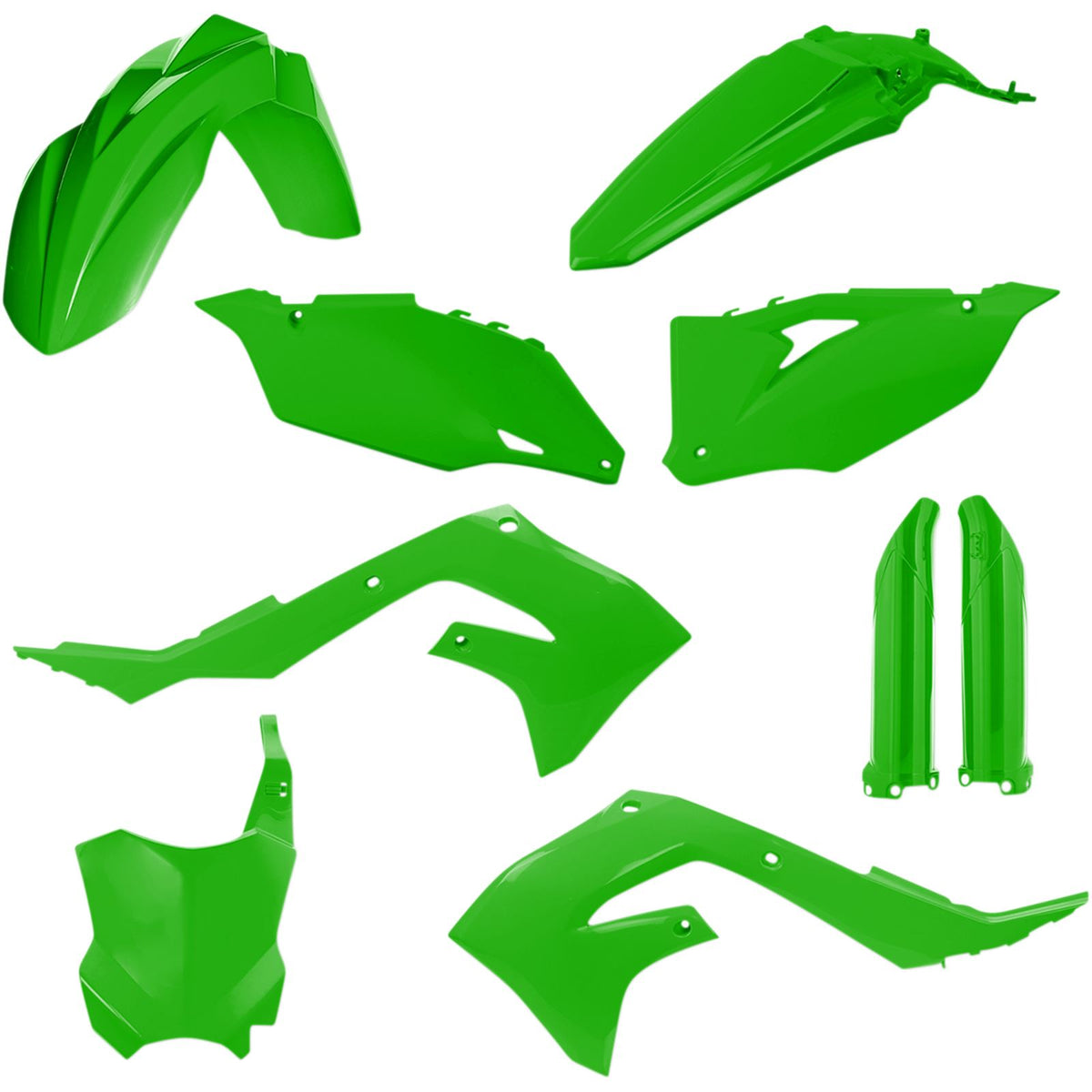 Acerbis Full Plastic Kit - Green for Kawasaki OPEN BOX [MPN: 2736290006]_2757502