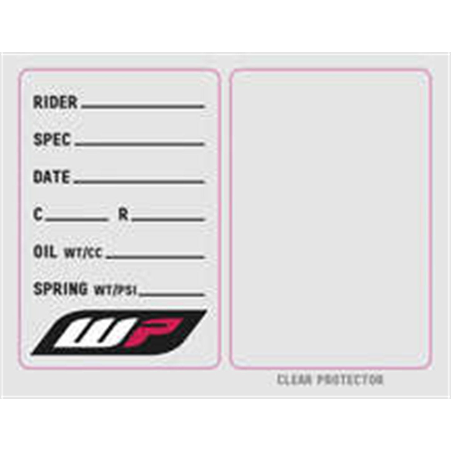 Factory Effex WP Suspension Spec Sticker (3 pack) 22-90024_137327
