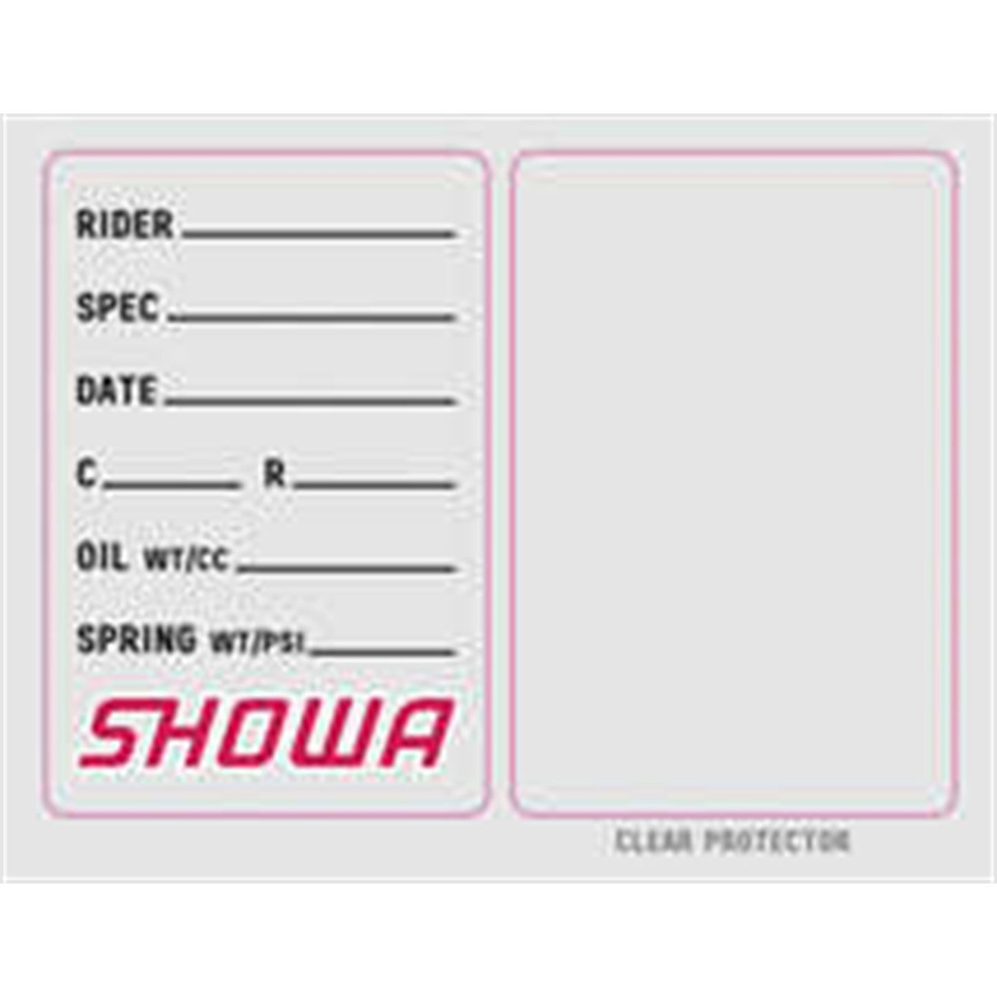 Factory Effex Showa Suspension Spec Sticker (3 pack) 22-90022_137395