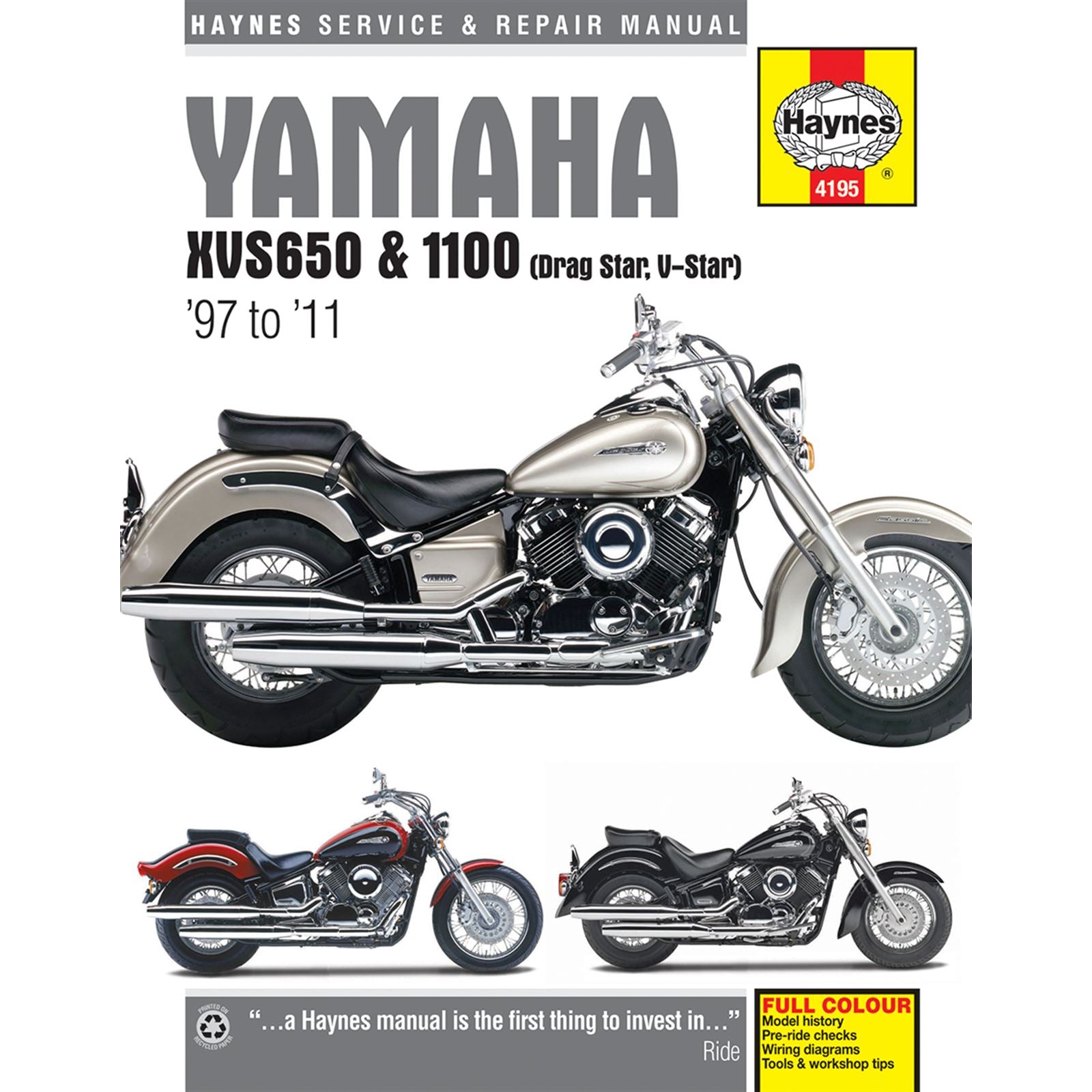 Haynes Manuals Manual for Yamaha XVS650/1100 [MPN: 4195]_392738
