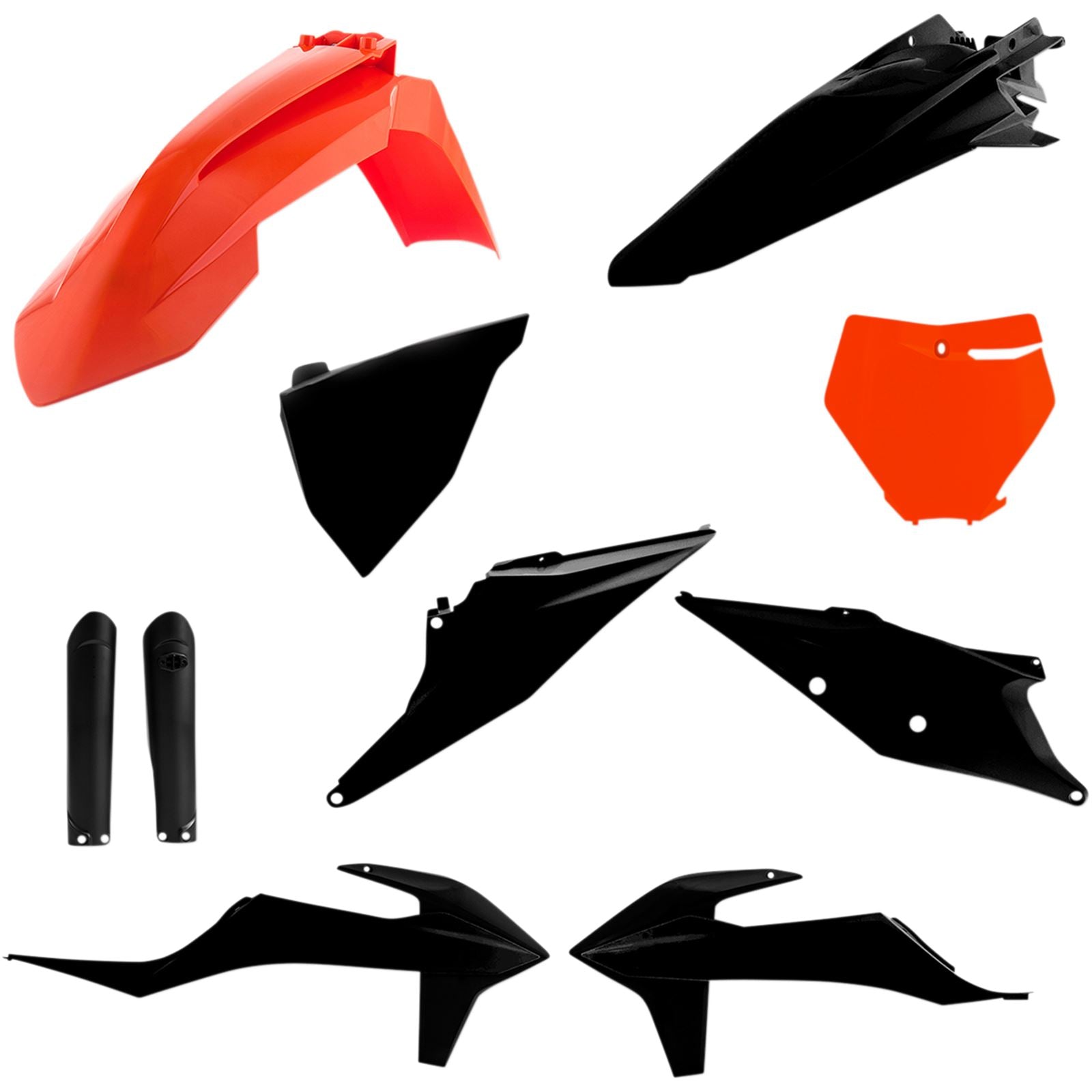 Acerbis Full Plastic Kit for KTM 125/ 150/ 250/ 300/ 350/ 450- Orange/Black 2726495225_321796
