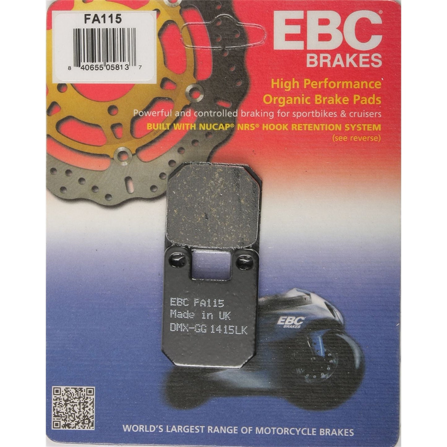 EBC Brakes Brake Pad FA115_138141