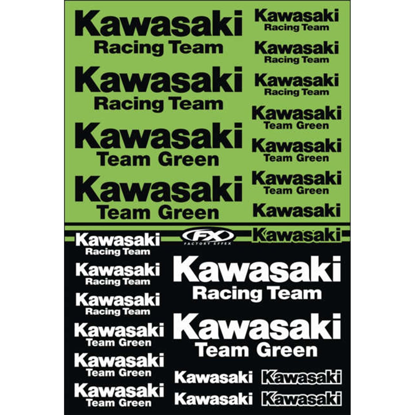 Factory Effex Decal Kit Fits Kawasaki Racing 22-68132_138151