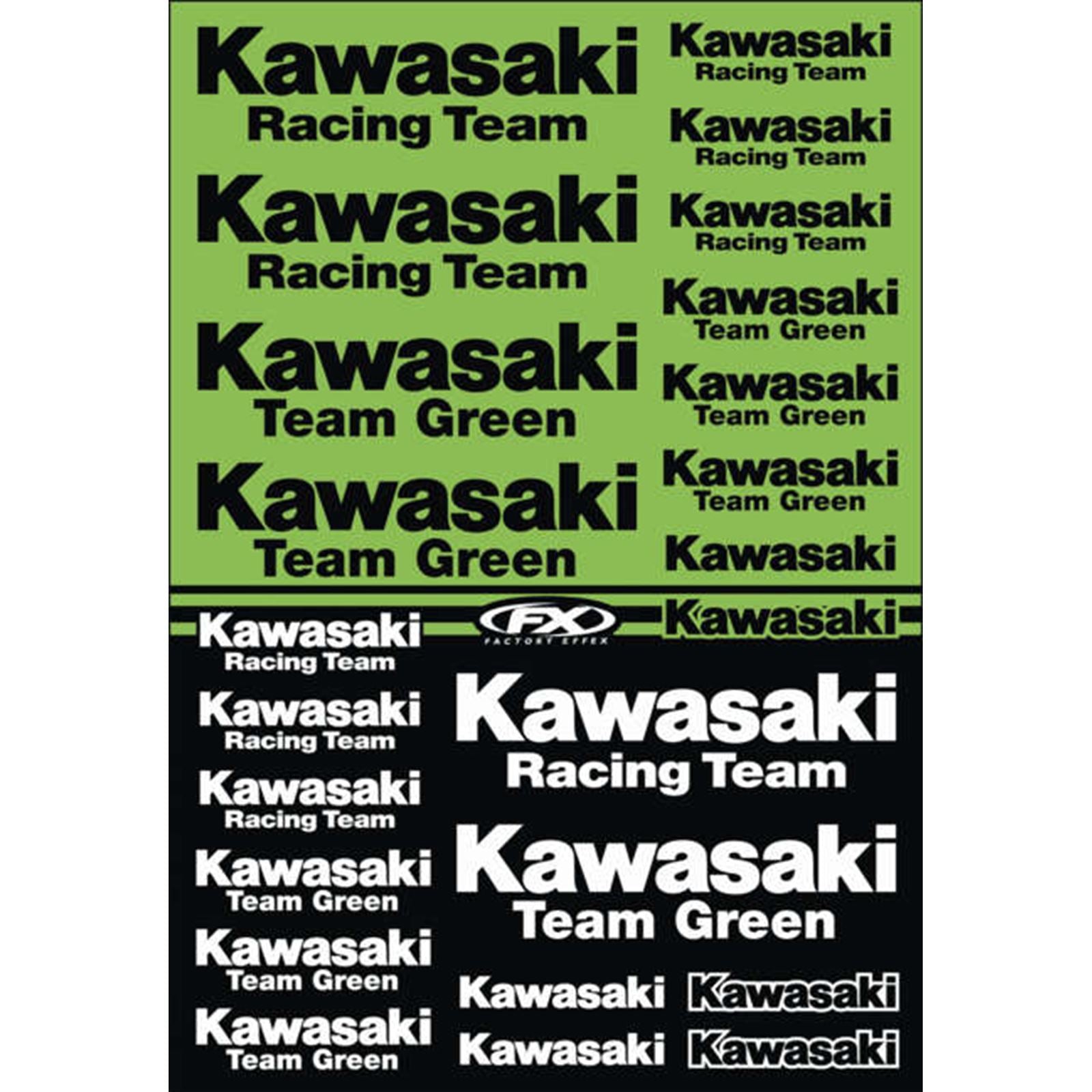 Factory Effex Decal Kit Fits Kawasaki Racing 22-68132_138151
