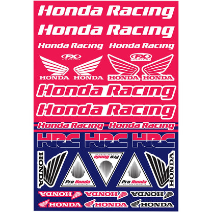 Factory Effex Sticker Sheet for Honda Racing 22-68332_384889
