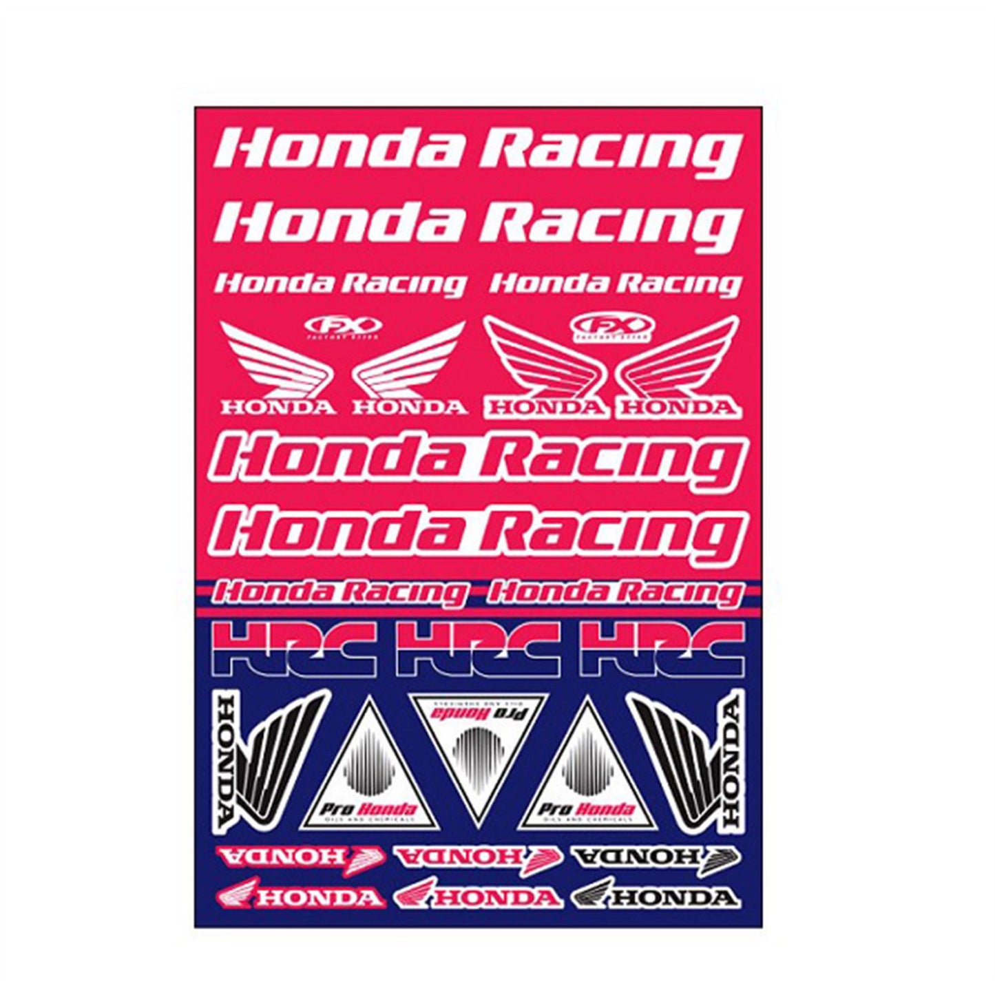 Factory Effex Sticker Sheet for Honda Racing 22-68332_564374