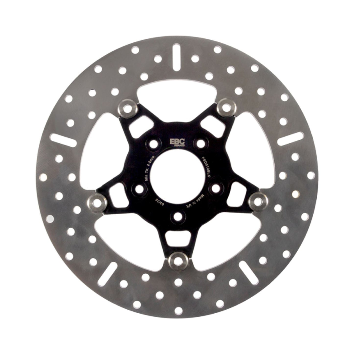EBC Brakes Floating Brake Rotor Chrome with Black  Center FSD010BLK_1454596