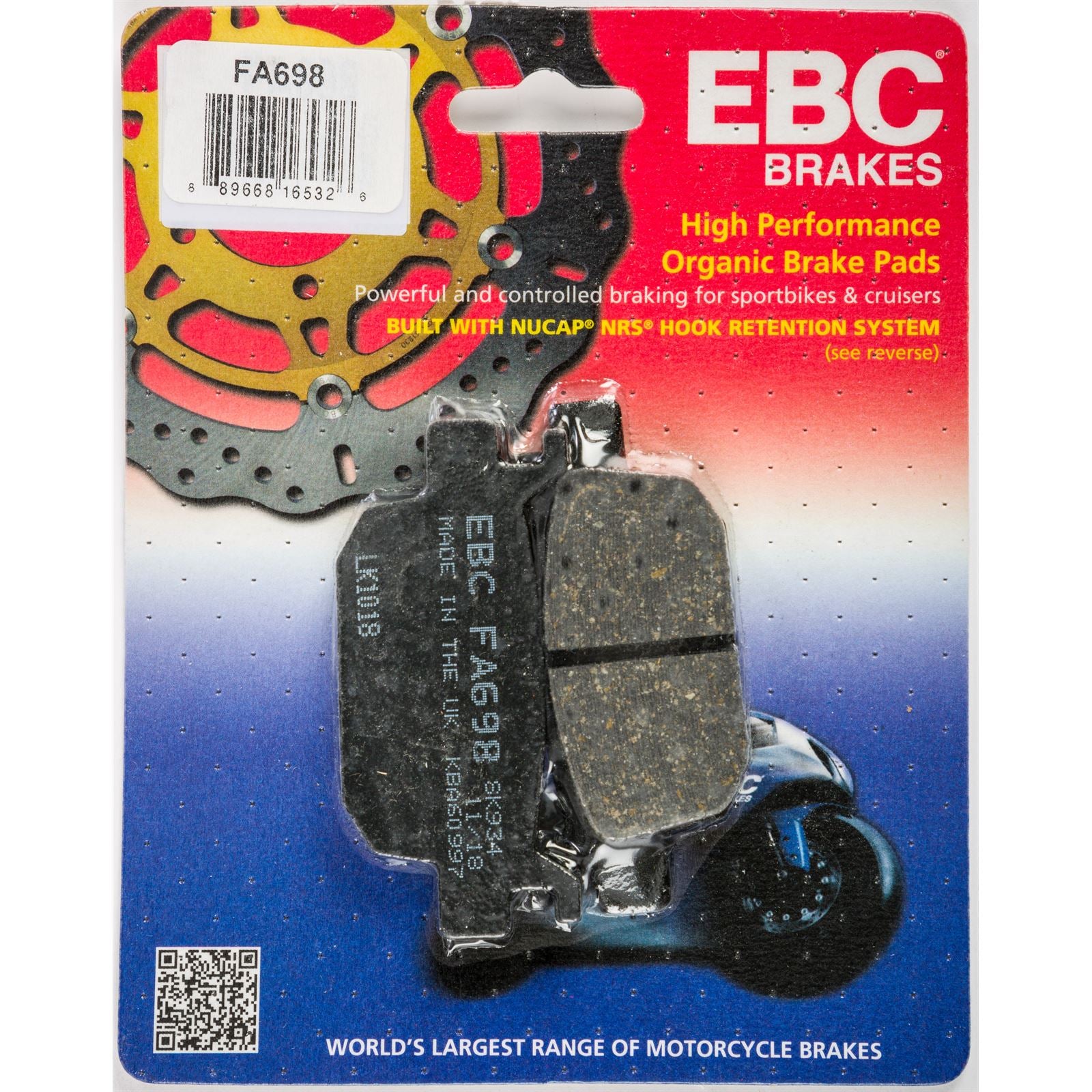 EBC Brakes Brake Pads FA-Series ARAMID FA698_139326