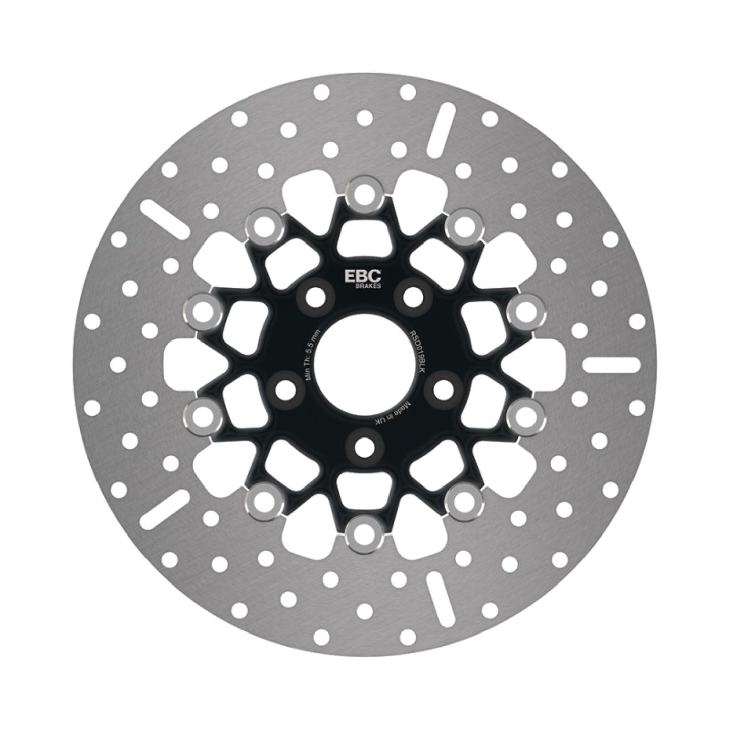 EBC Brakes Floating Brake Rotor Chrome with Black  Center RSD019BLK_1458172
