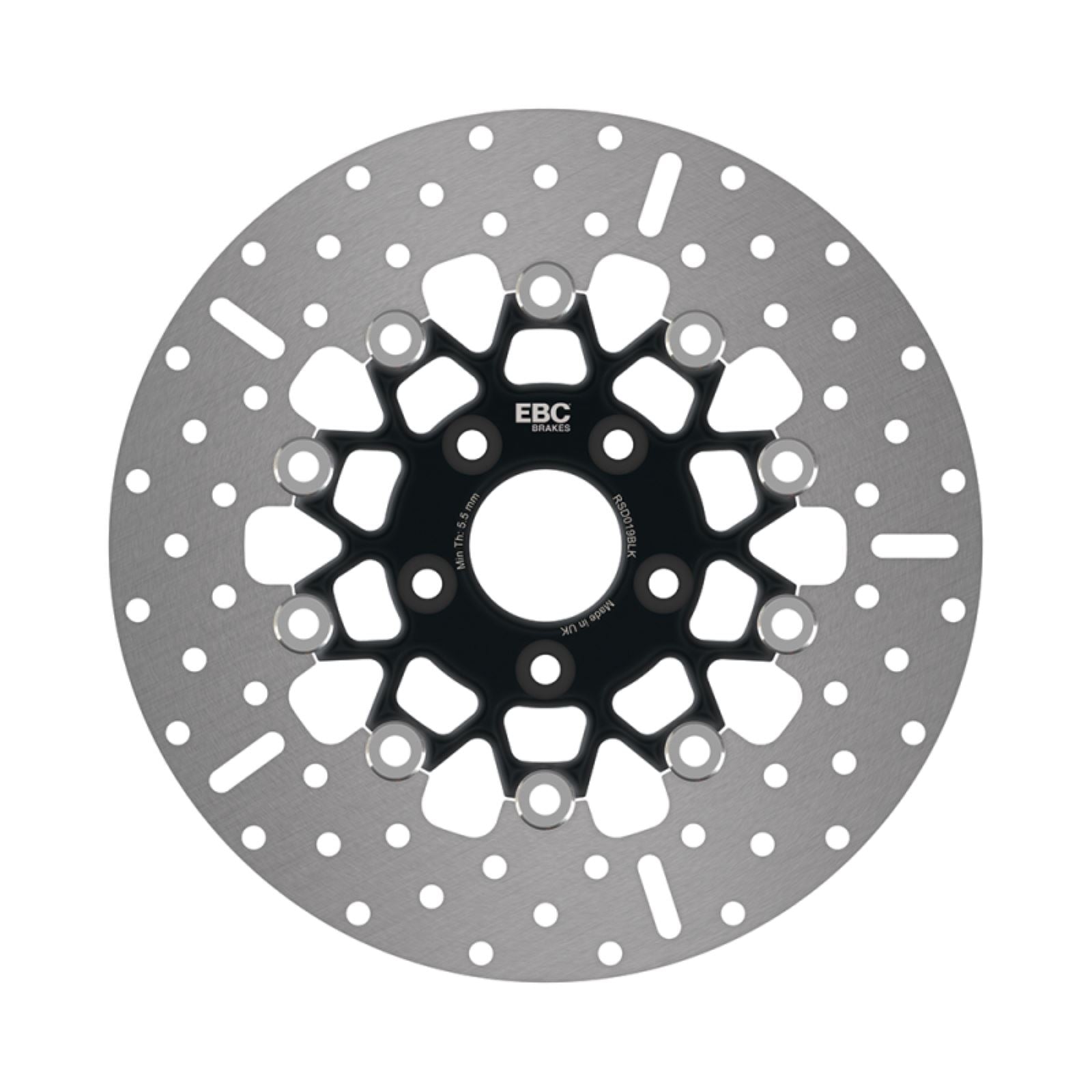 EBC Brakes Floating Brake Rotor Chrome with Black  Center RSD019BLK_1458172