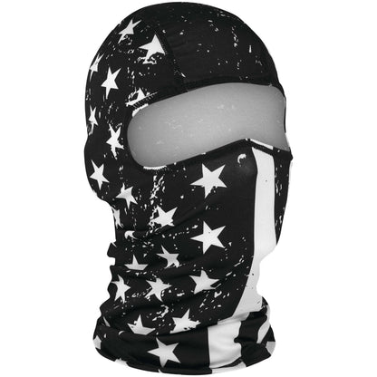 Zan Balaclava Polyester Black White USA Flag WBP091_139430