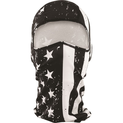 Zan Balaclava Polyester Black White USA Flag WBP091_139431