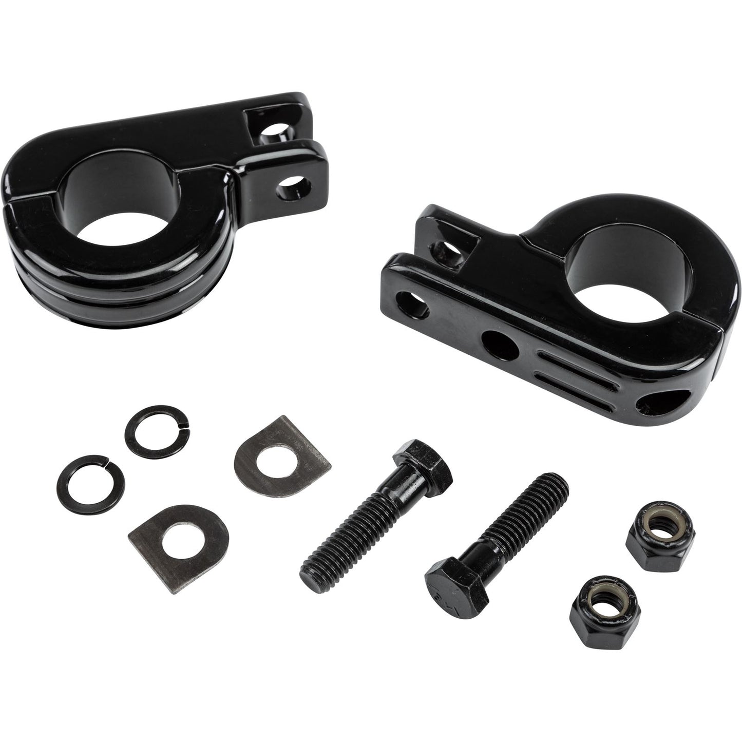 Harddrive Footpegs  Mount Clamps 1.25" Bar Black P77-6004GB_140609