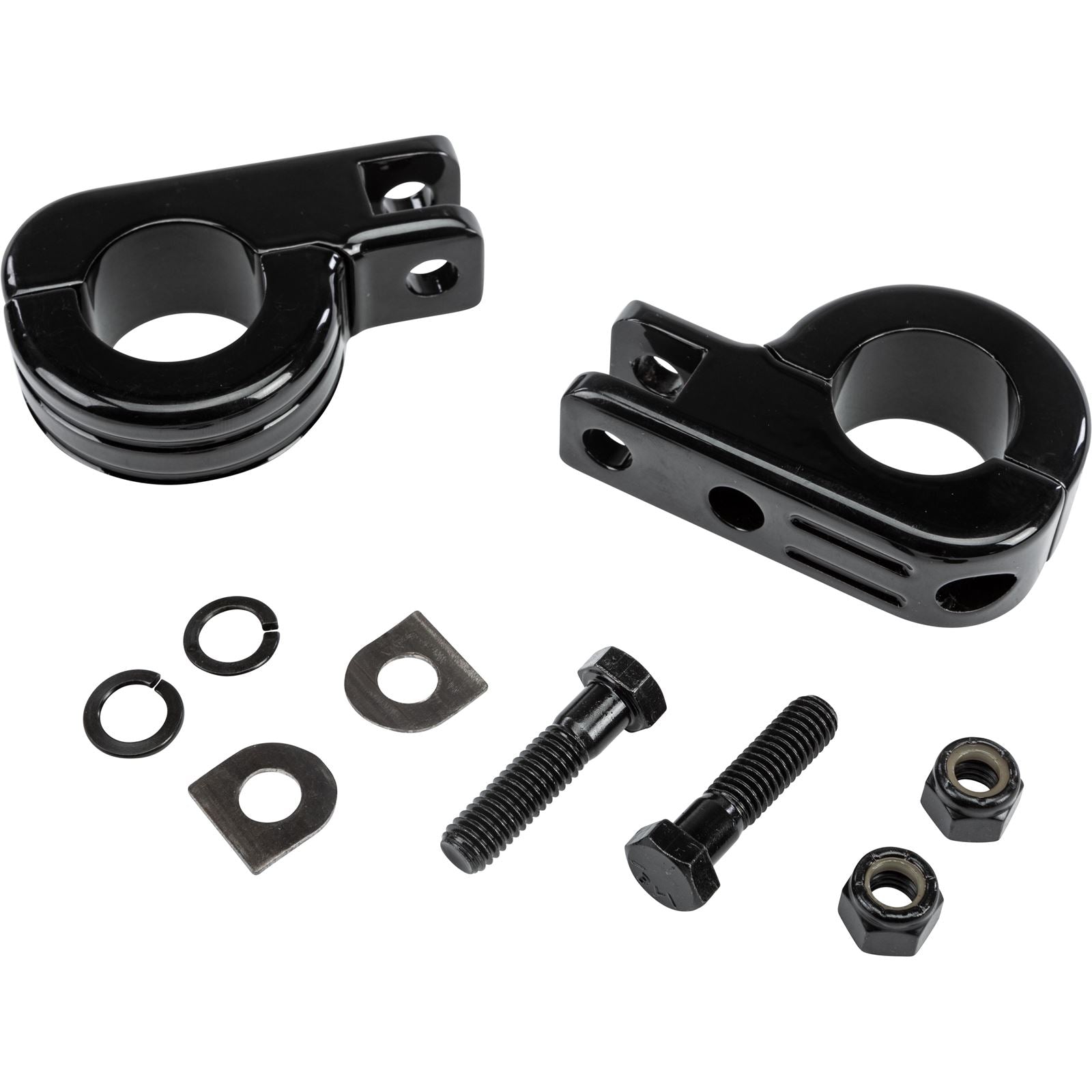 Harddrive Footpegs  Mount Clamps 1.25" Bar Black P77-6004GB_140609